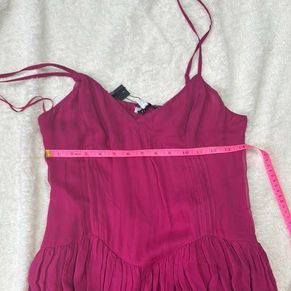 Raspberry Seville Ines Ruffle Mini Dress - Picture 9 of 14